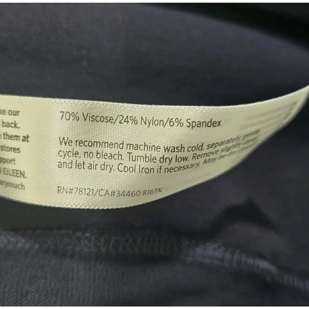 Eileen Fisher Pants Womens XL Navy Blue Stretch Pull On High Rise Crepe Viscose - Picture 10 of 12